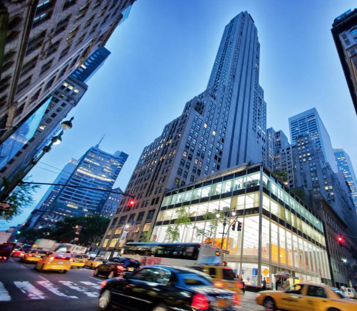 A City Street With Tall Buildings
