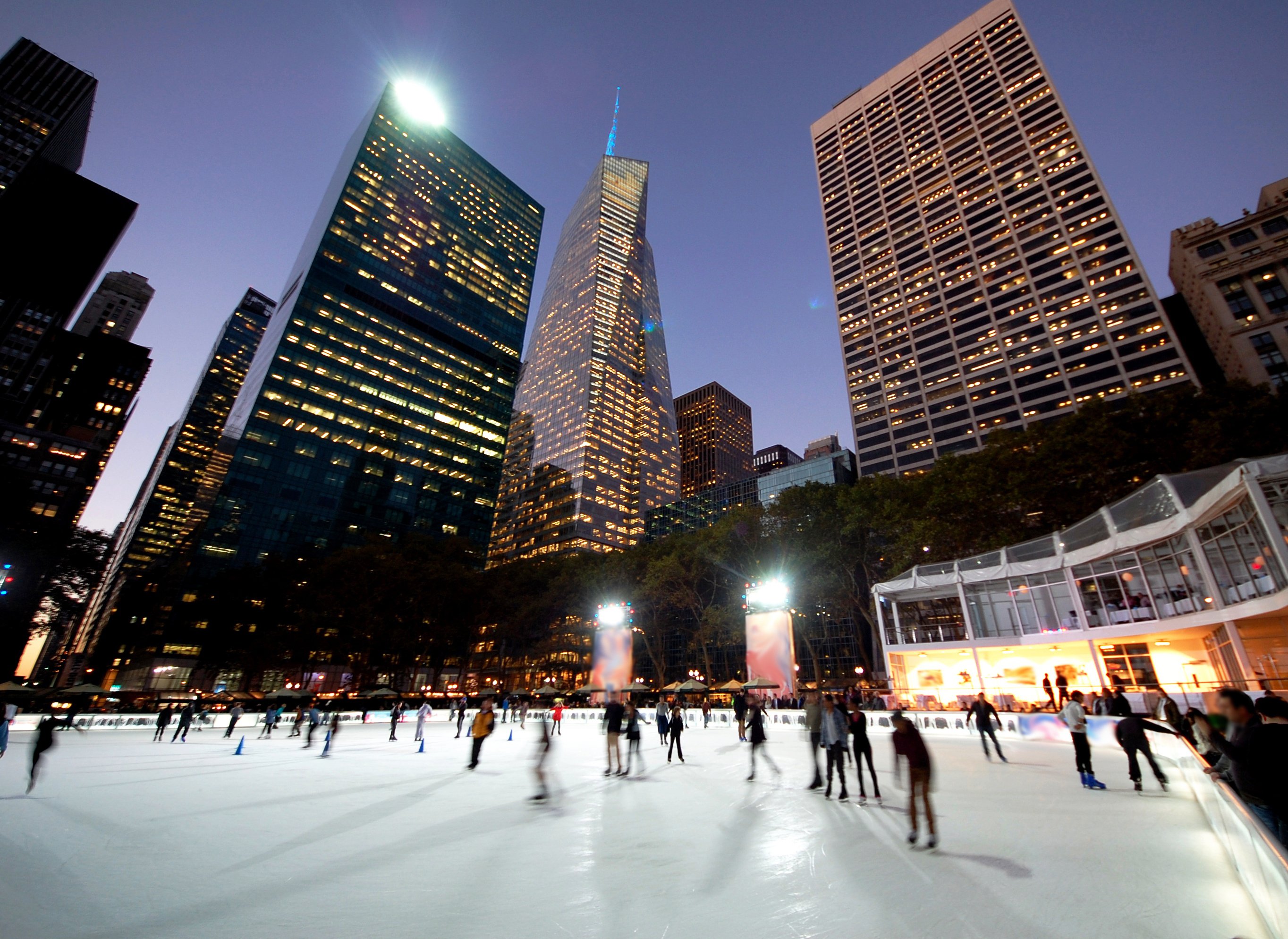 iceskating and christmas in new york