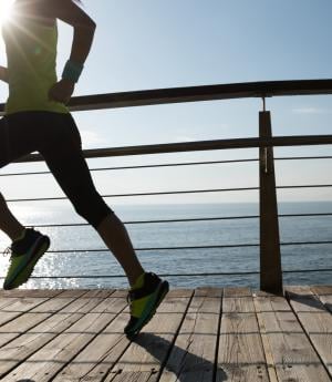jogging on the water
