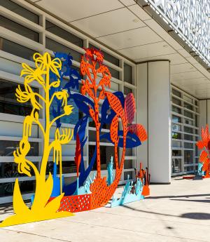 Herbarium scultpure outside LUMA Hotel SF
