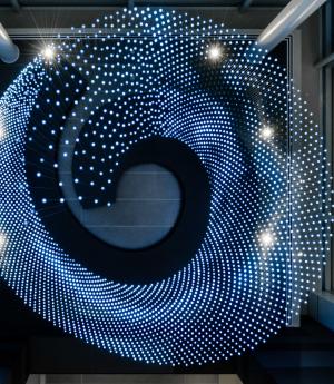 Helical Trace by Jim Campbell at LUMA Hotel San Francisco