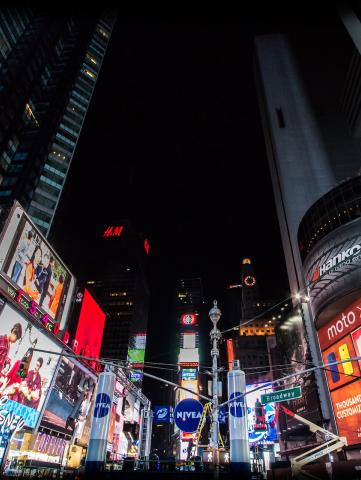 times square at night