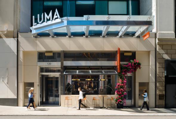 Front entrance of LUMA Hotel Times Square