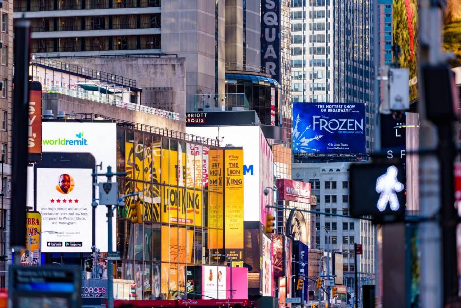 times square at night