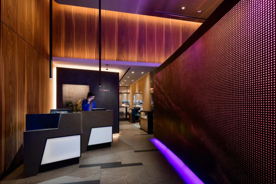 Front desk at LUMA Hotel Times Square