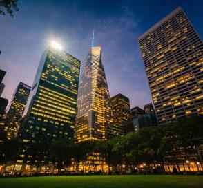 bryant park nighttime