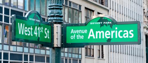 Street names Avenue of the Americas and 41st street.jpg