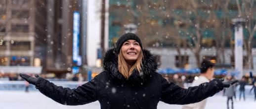 snow in bryant park