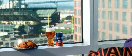 View of Oracle Park from LUMA Hotel San Francisco